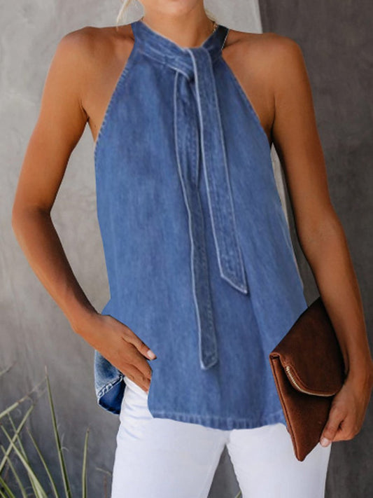 Halter Tie Sleeveless Casual Tank Tops - LuckyFash™