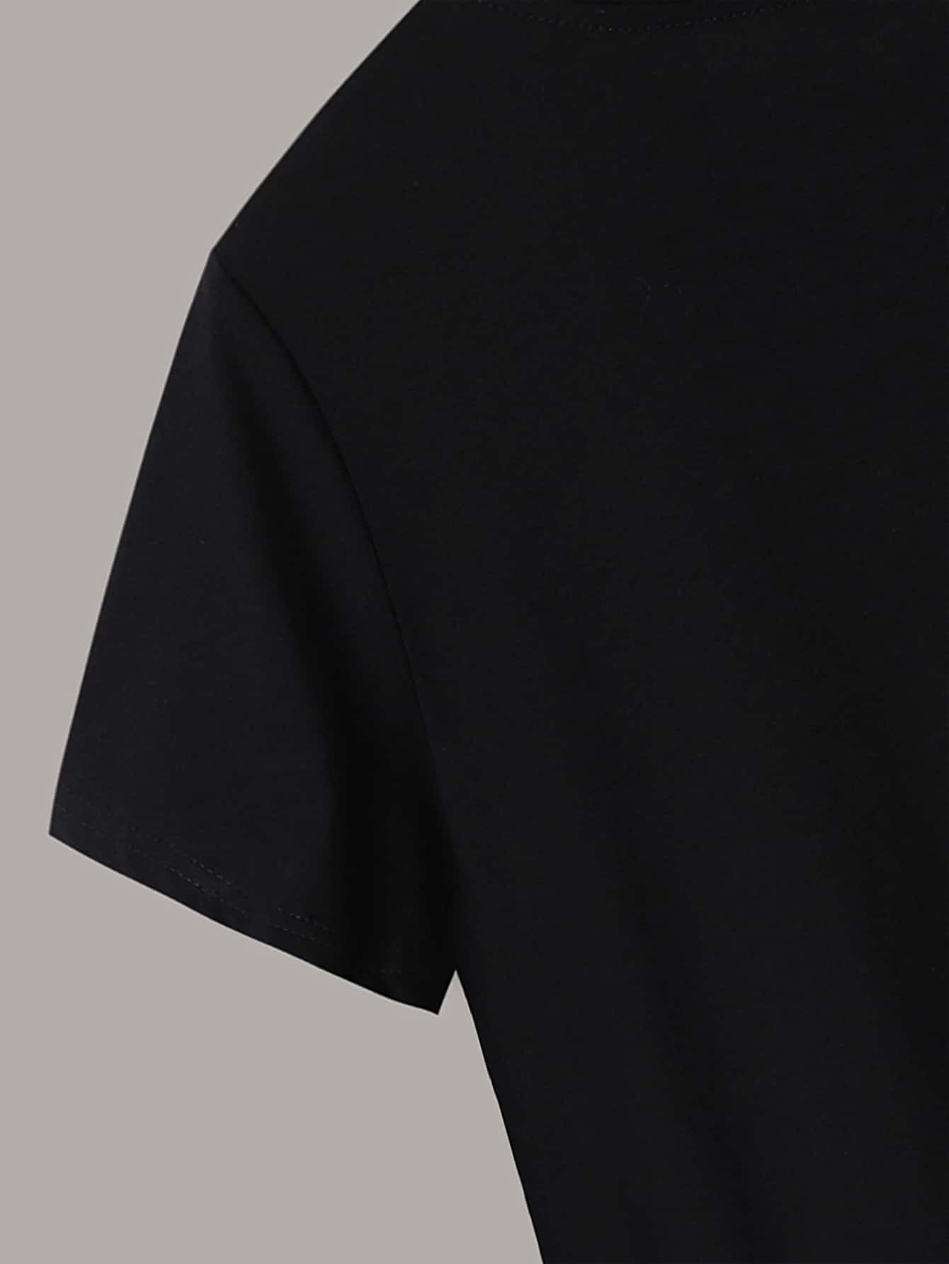 Hands And Heart Print Tee - LuckyFash™