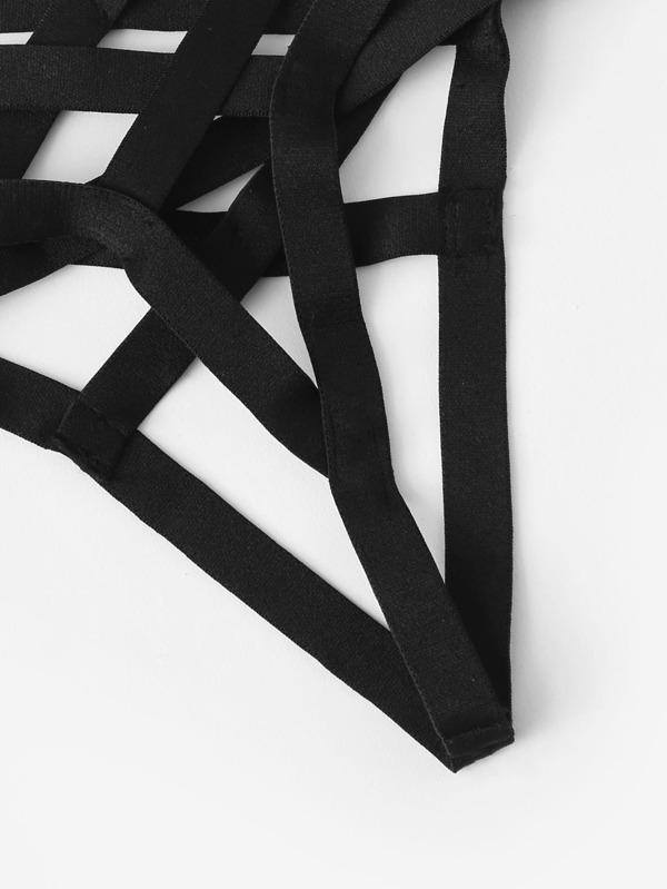 Harness Detail Appliques Underwire Lingerie Set - LuckyFash™