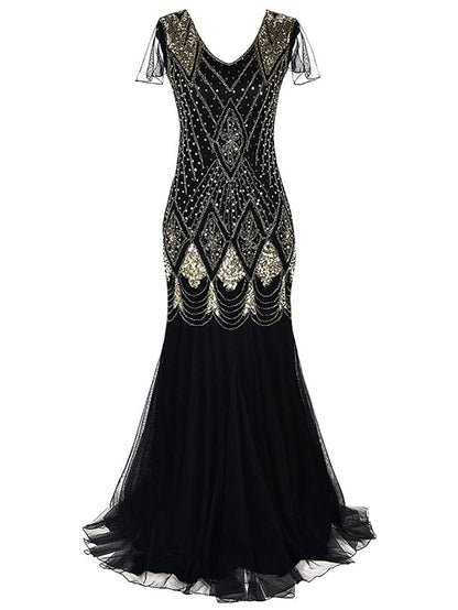 Womenâ€˜s Lace Dress Bodycon Vintage Dress Long Dress Maxi Dress Burgundy Dark Green Blue Black Sleeveless Plain Sequins Winter Fall Spring V Neck Fashion Evening Party 2023 Style S M L XL 2XL 3XL - LuckyFash™