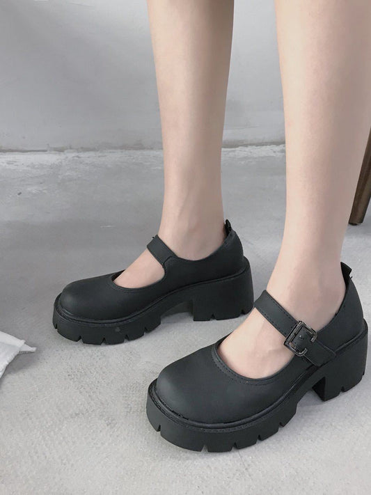 Head T-the-Bar Cleated Mary Jane Shoes - LuckyFash™