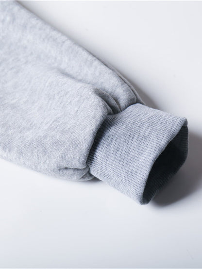 Heart And Gesture Print Thermal Lined Hoodie - LuckyFash™