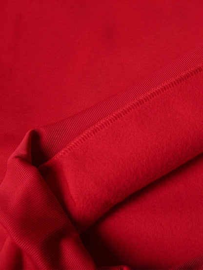 Heart And Gesture Print Thermal Lined Hoodie - LuckyFash™