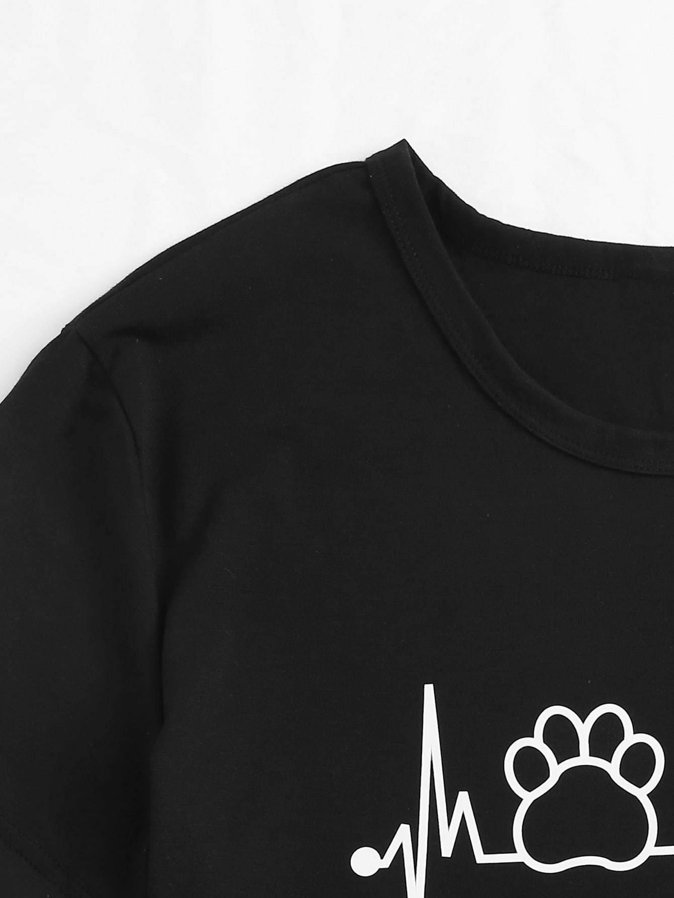 Heart And Letter Graphic Tee - LuckyFash™