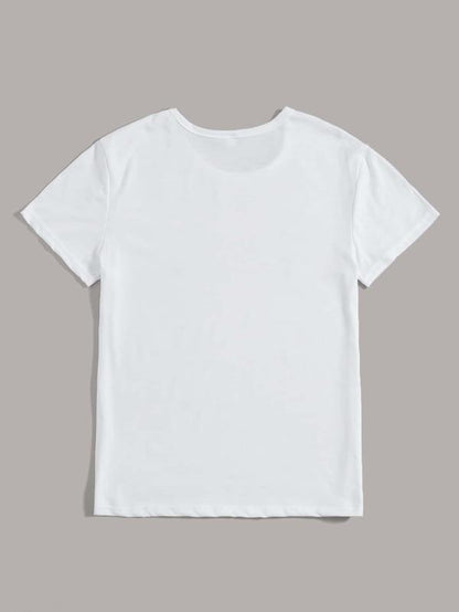 Heart And Letter Graphic Tee - LuckyFash™