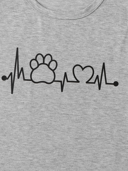 Heart And Letter Graphic Tee - LuckyFash™