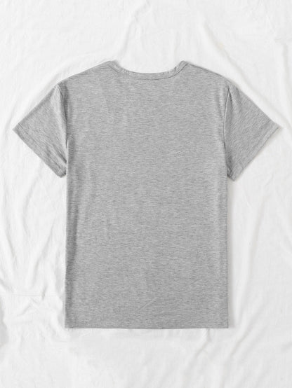 Heart And Letter Graphic Tee - LuckyFash™