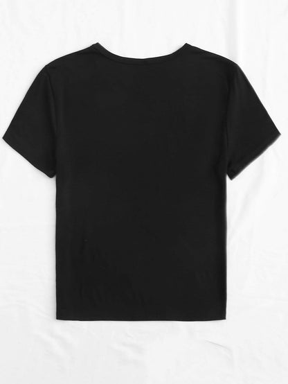 Heart And Letter Graphic Tee - LuckyFash™