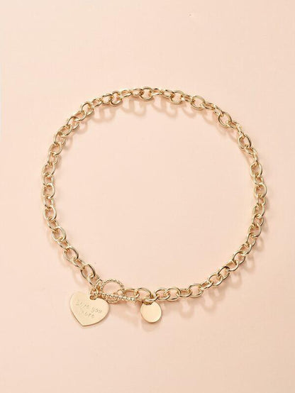Heart Charm Chain Necklace - LuckyFash™