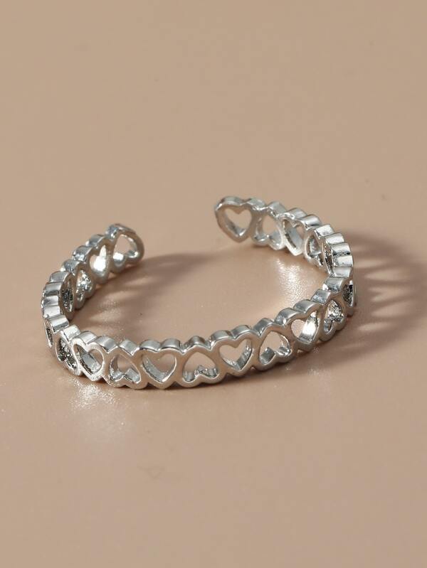 Heart Detail Hollow Cuff Ring - LuckyFash™