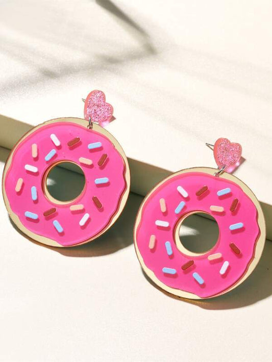 Heart Donut Drop Earrings - LuckyFash™
