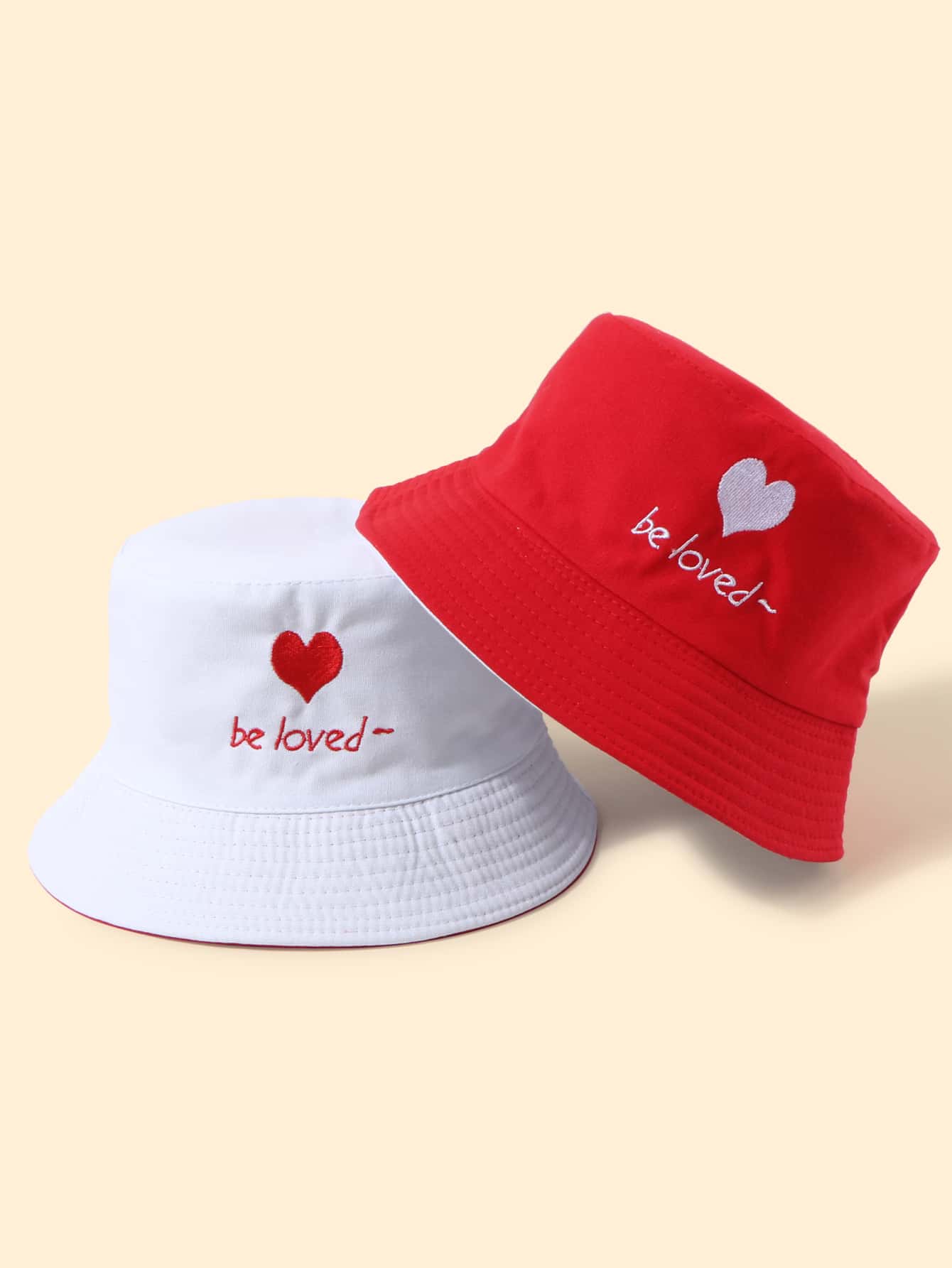 Heart Embroidery Bucket Hat - LuckyFash™