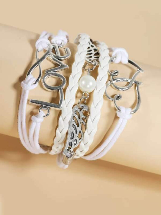 Heart Letter Layered Bracelet - LuckyFash™