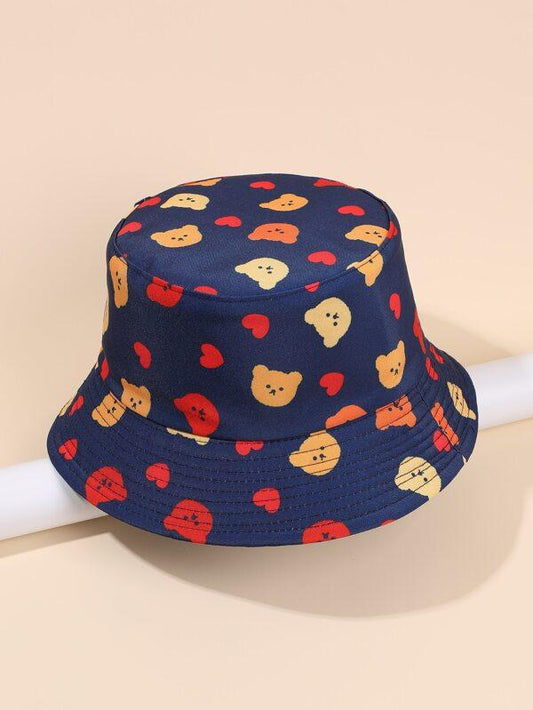 Heart Print Bucket Hat - LuckyFash™
