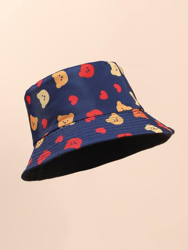 Heart Print Bucket Hat - LuckyFash™