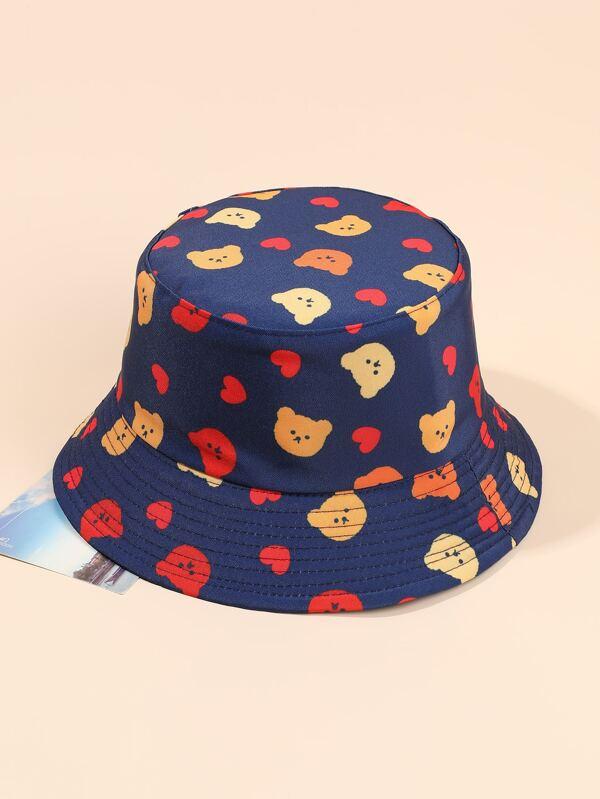 Heart Print Bucket Hat - LuckyFash™