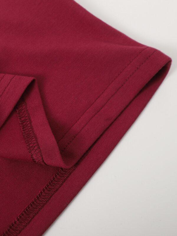 Heart Print Crew Neck Tee - LuckyFash™