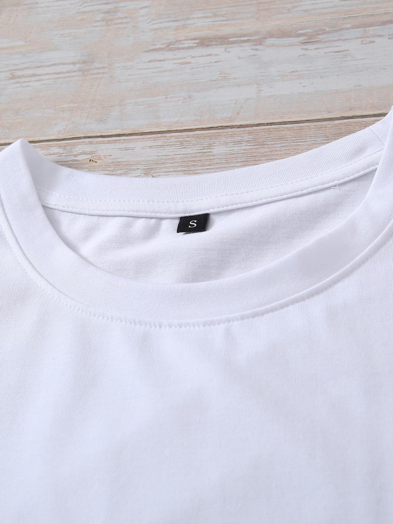 Heart Print Crew Neck Tee - LuckyFash™