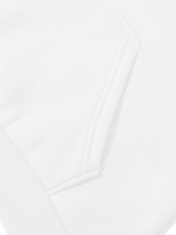 Heart Print Drop Shoulder Hoodie - LuckyFash™