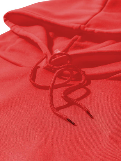 Heart Print Drop Shoulder Hoodie - LuckyFash™