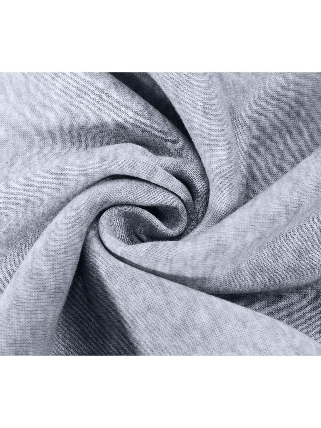 Heart Print Drop Shoulder Hoodie - LuckyFash™