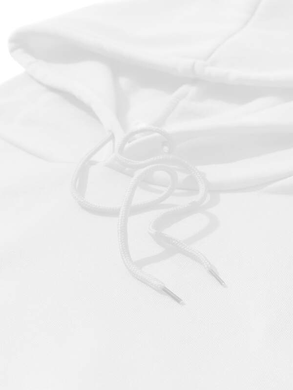 Heart Print Drop Shoulder Hoodie - LuckyFash™