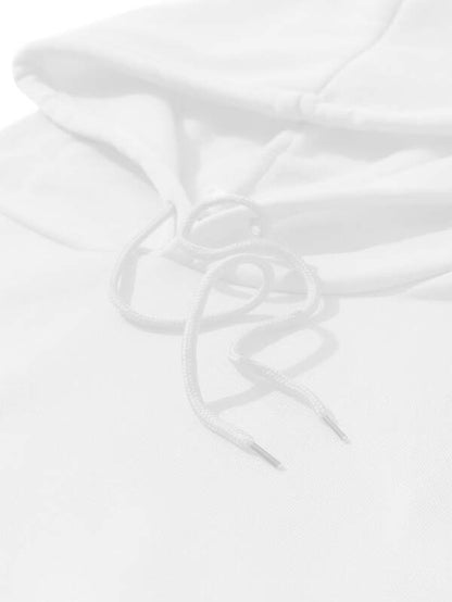 Heart Print Drop Shoulder Hoodie - LuckyFash™