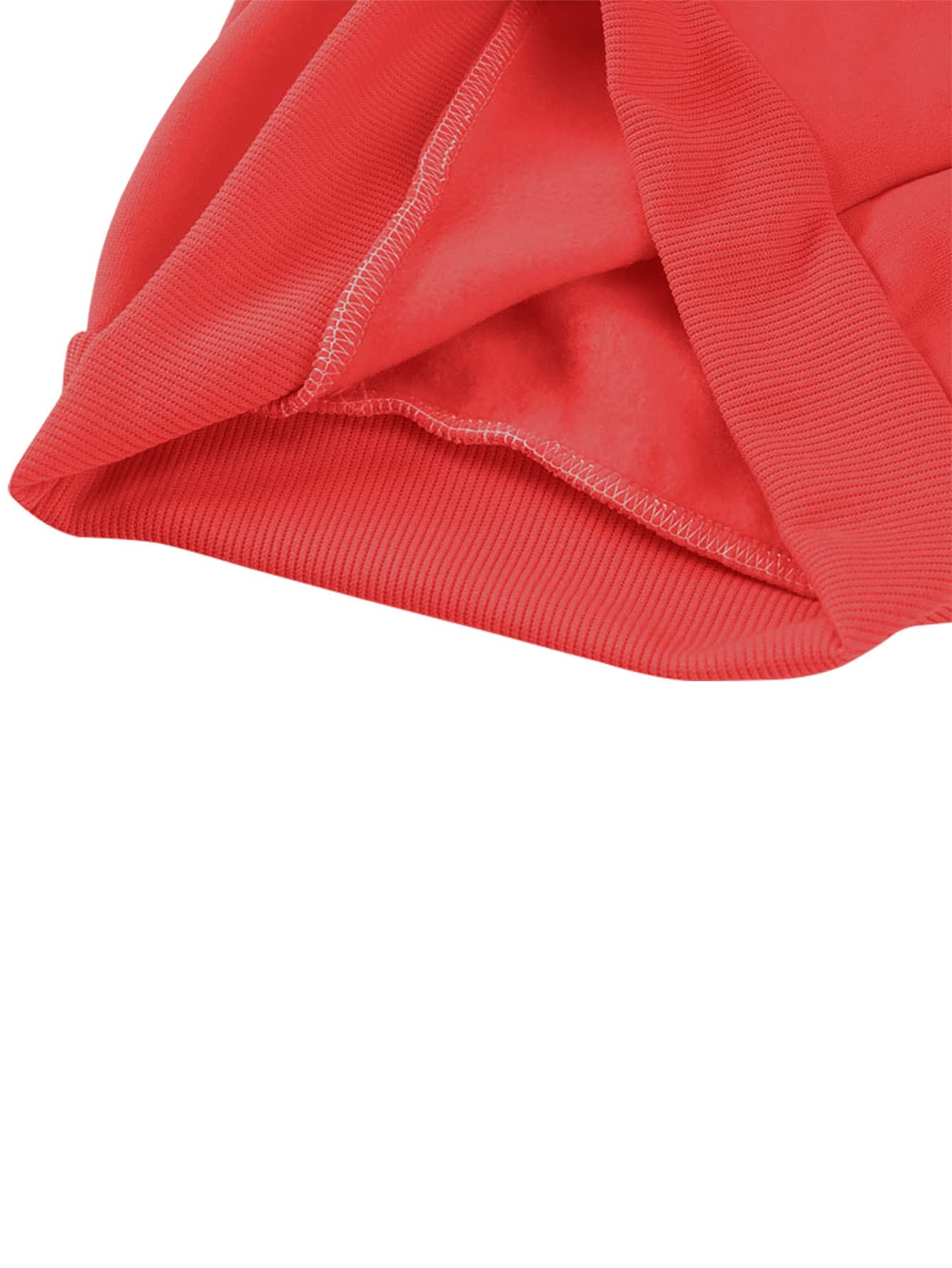 Heart Print Drop Shoulder Hoodie - LuckyFash™