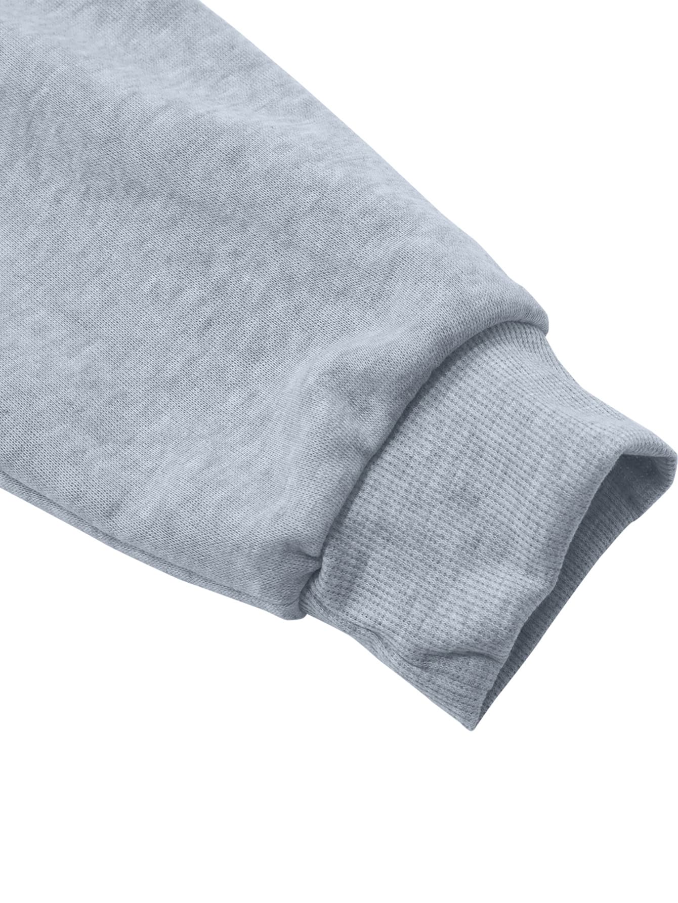 Heart Print Drop Shoulder Hoodie - LuckyFash™