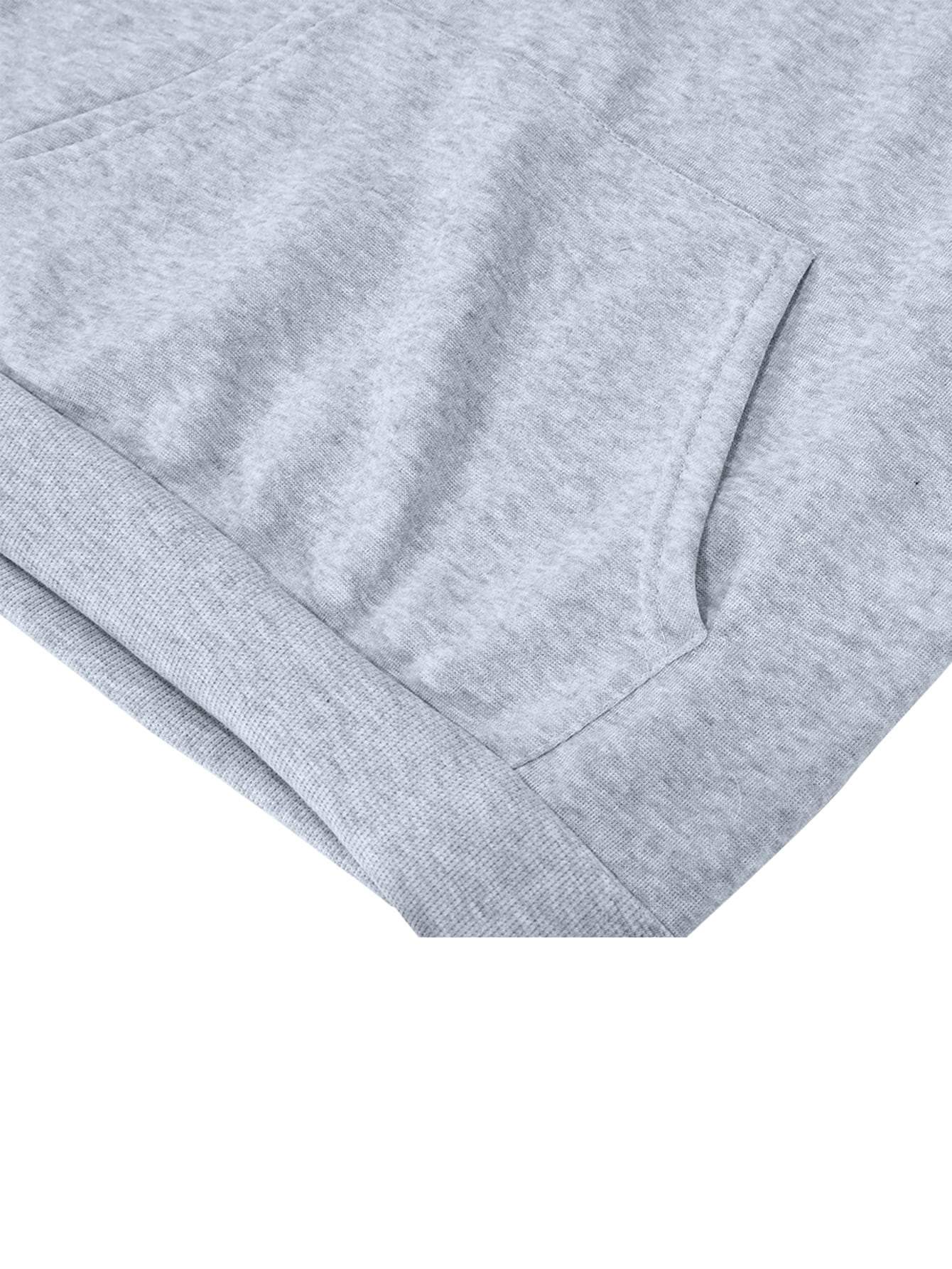 Heart Print Drop Shoulder Hoodie - LuckyFash™