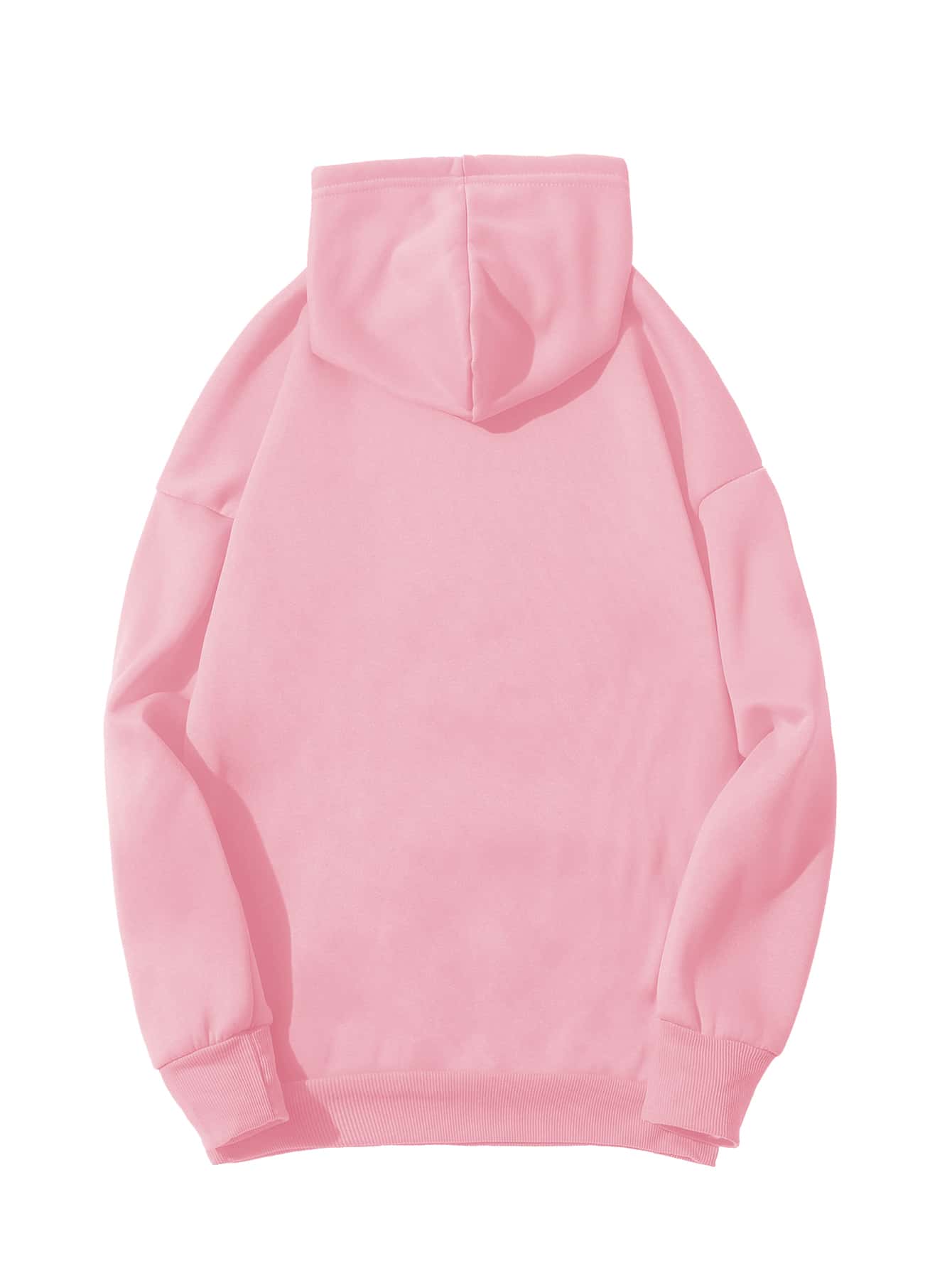 Heart Print Drop Shoulder Hoodie - LuckyFash™
