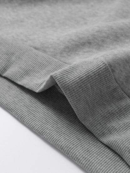 Heart Print Kangaroo Pocket Thermal Hoodie - LuckyFash™