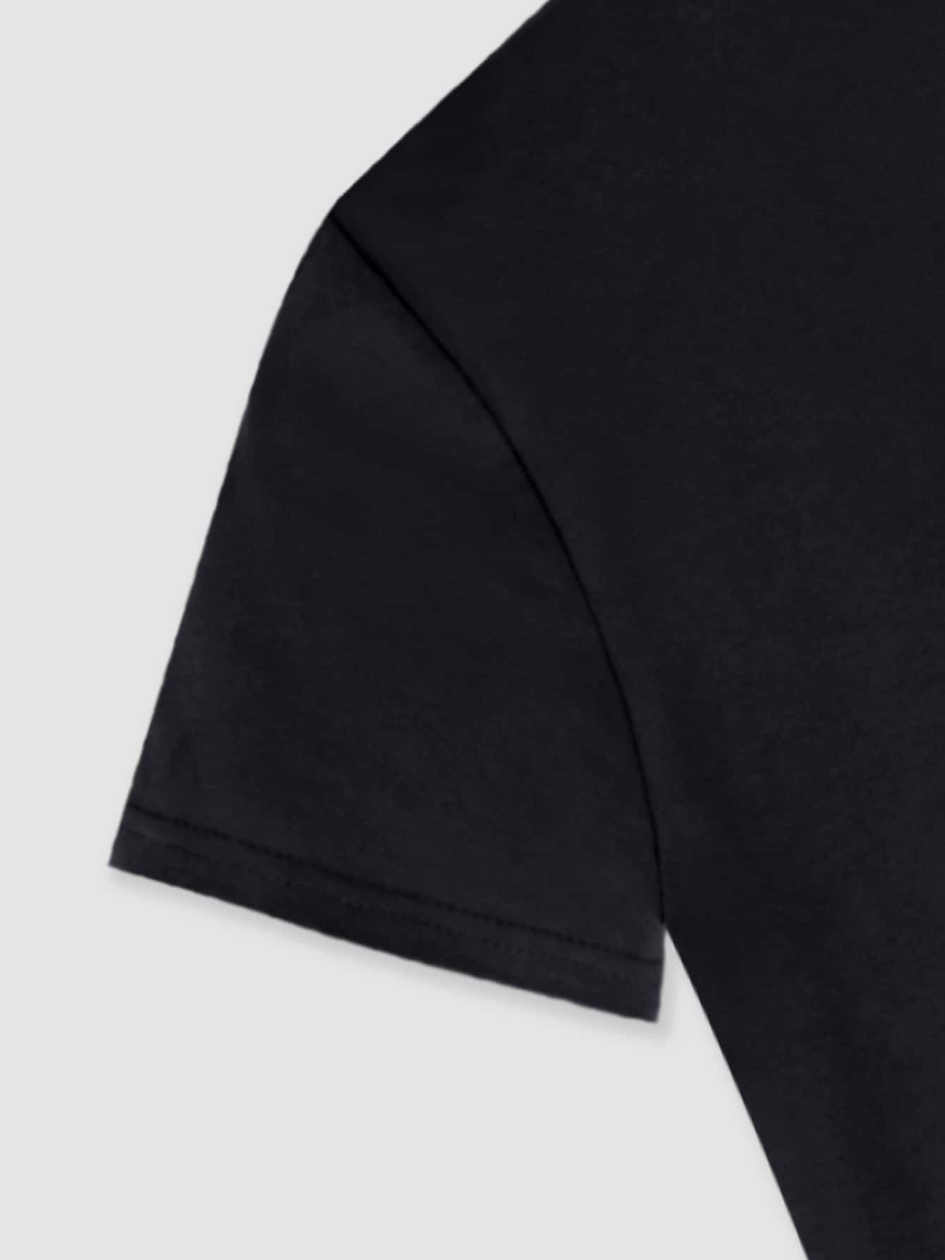 Heart & Slogan Graphic Round Neck Tee - LuckyFash™