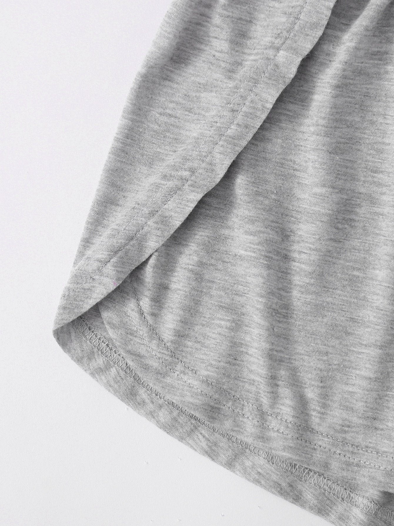 Heathered Knit Tulip Hem Drawstring Shorts - LuckyFash™