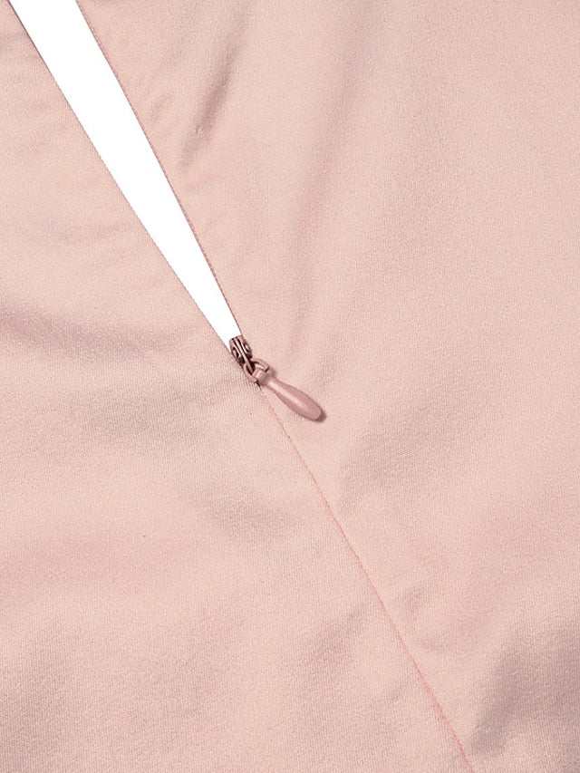 Womenâ€˜s Formal Dress Midi Dress Pink Half Sleeve Floral Ruched Layered Print Summer Spring Fall V Neck Elegant Casual Classic 2023 3XL - LuckyFash™