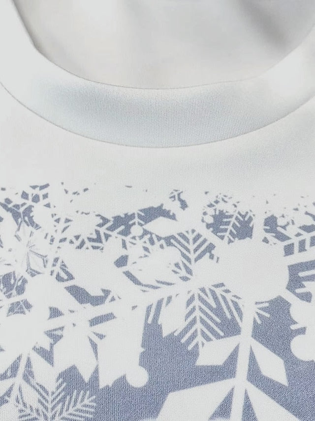 Hoodie Mixed Color Christmas Regular Winter White and Blue Azure White / Black Gradient red Gradient blue for Women - LuckyFash™