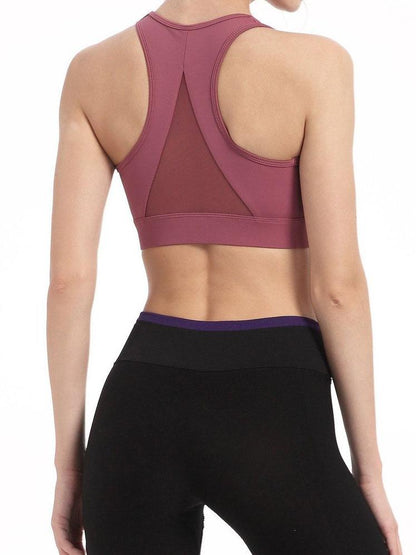 High Impact Workout Sports Full Cup Support Bra Top Vest with Front-Zipper Wirefree - LuckyFash™