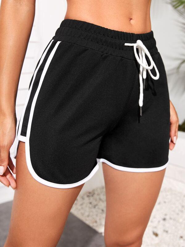 High-Rise Drawstring Waist Shorts - LuckyFash™