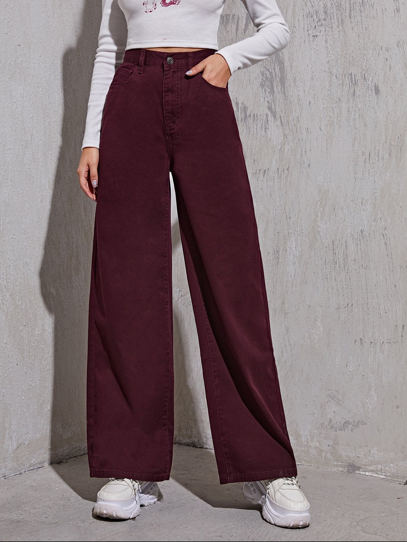 High-Rise Wide Leg Jeans - LuckyFash™
