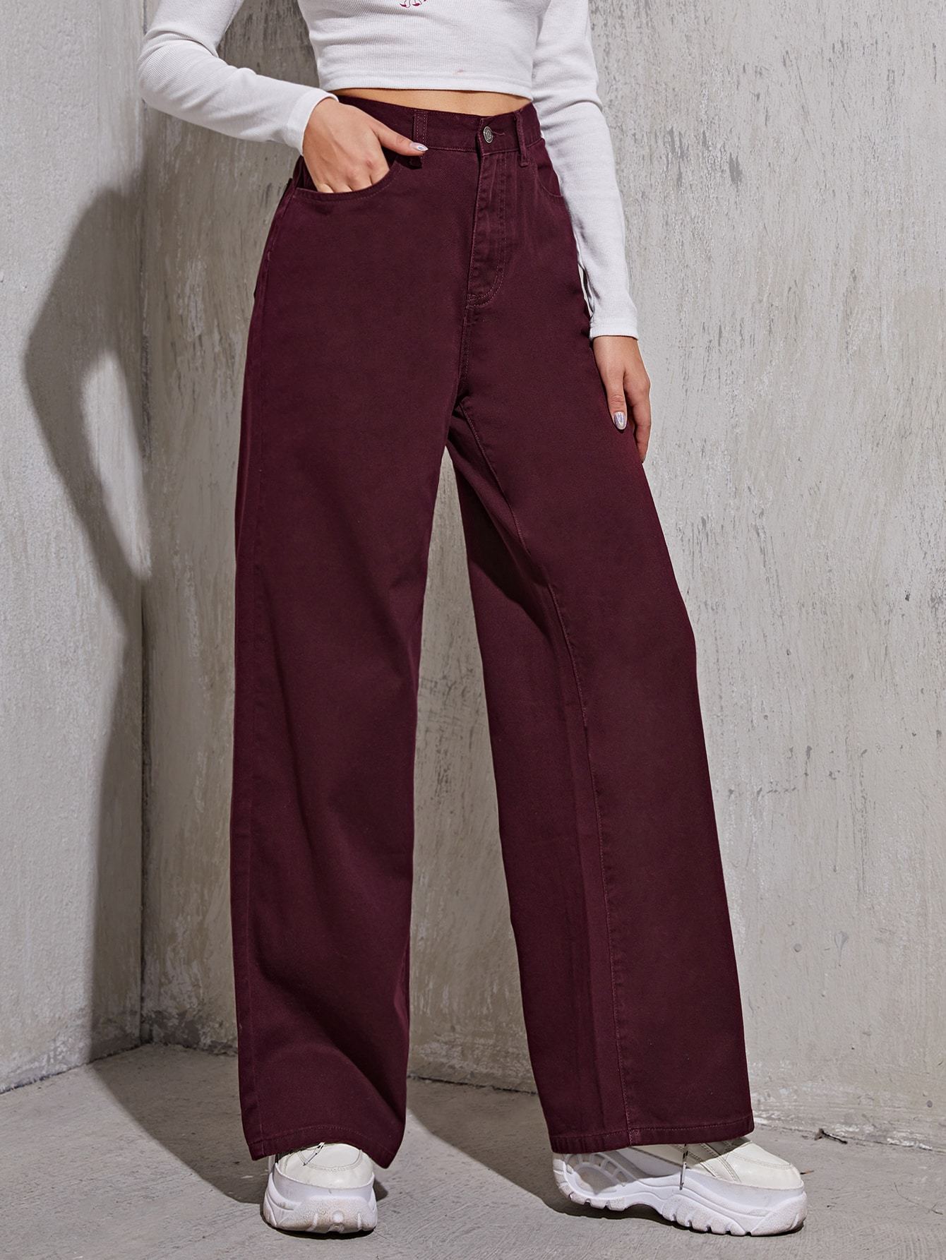 High-Rise Wide Leg Jeans - LuckyFash™
