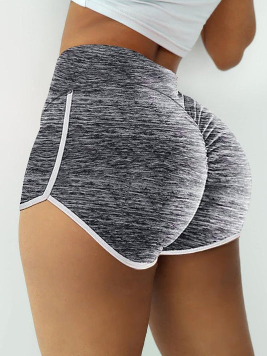 High Waist Color Block Sports Shorts Fitness Shorts - LuckyFash™