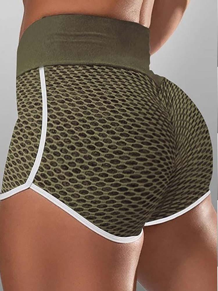 High Waist Colorblock Yoga Shorts - LuckyFash™