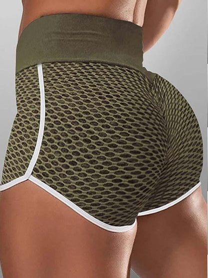 High Waist Colorblock Yoga Shorts - LuckyFash™
