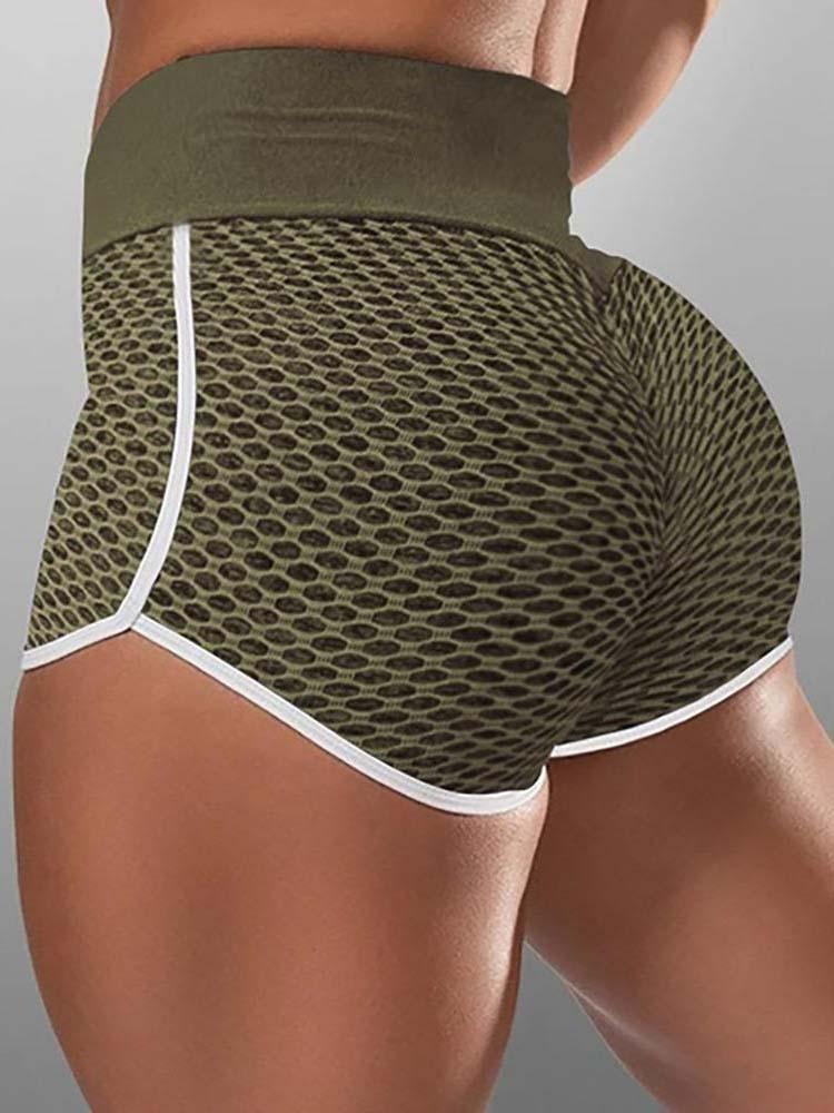 High Waist Colorblock Yoga Shorts - LuckyFash™