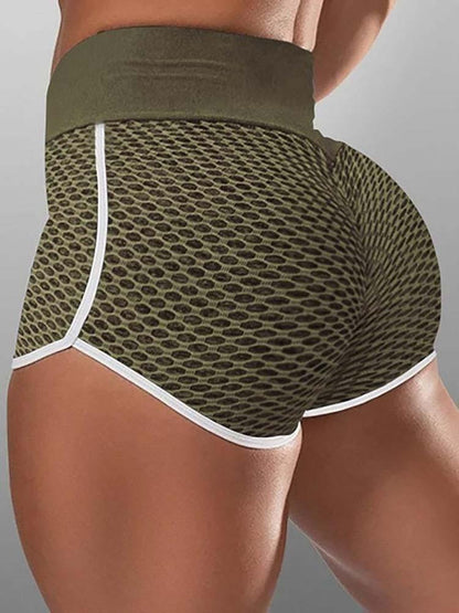 High Waist Colorblock Yoga Shorts - LuckyFash™