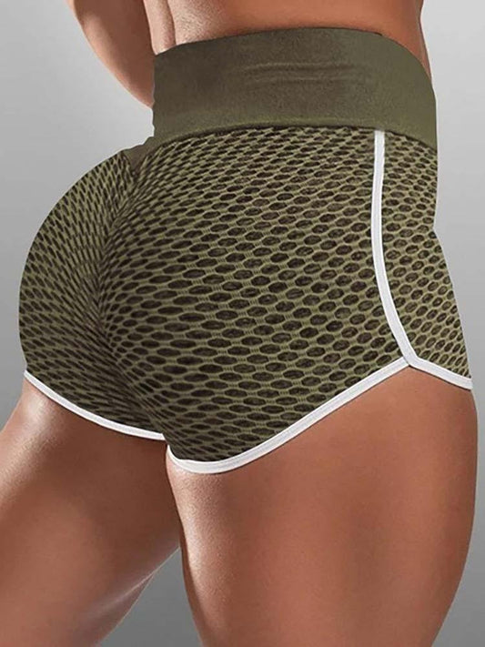 High Waist Colorblock Yoga Shorts - LuckyFash™