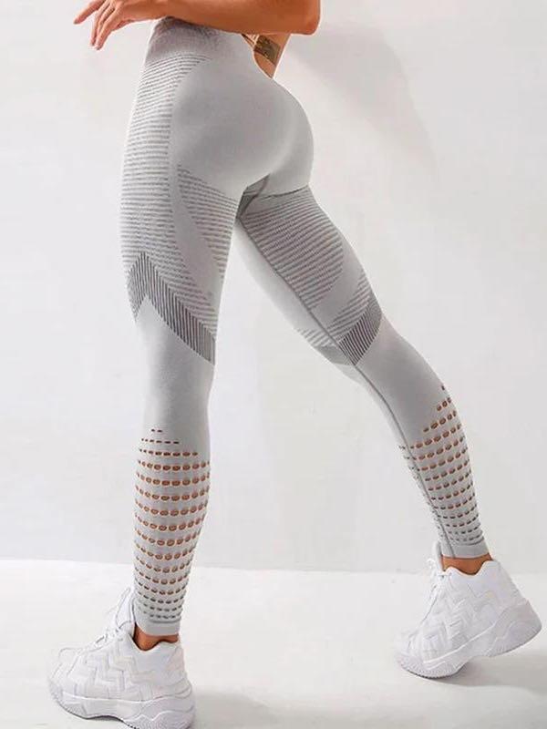 High Waist Hollow Out Butt Lifting Stretch Leggings - LuckyFash™