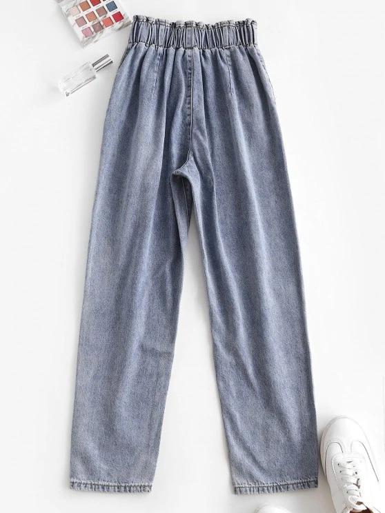 High Waist Pockets Tapered Jeans - LuckyFash™