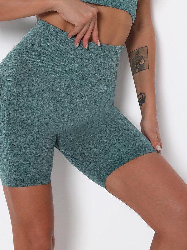 High Waist Seamless Knitted Shorts - LuckyFash™