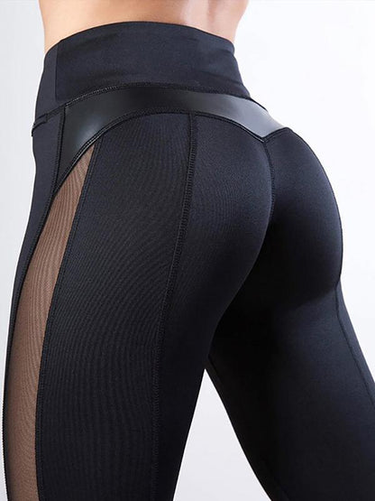 High Waist Sheer Mesh Yoga Pants Butt Lift Slimming Leggings - LuckyFash™